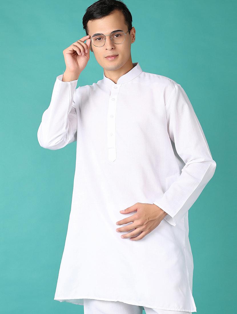 men mandarin neck kurta pyjama ethnic wear set - 21593536 - Standard Image - 4