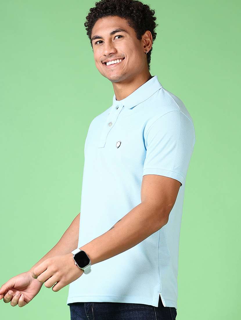 men solid short sleeve polo t-shirt - 21593562 -  Standard Image - 1