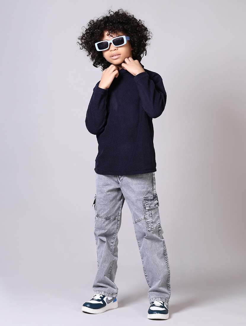 boys grey solid cargo - 21593583 -  Standard Image - 4