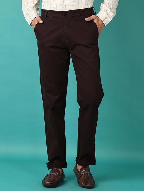 men solid chinos casual trouser - 21593732 - Standard Image - 0