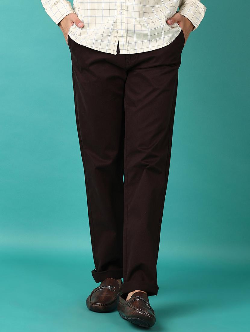 men solid chinos casual trouser - 21593732 - Standard Image - 1