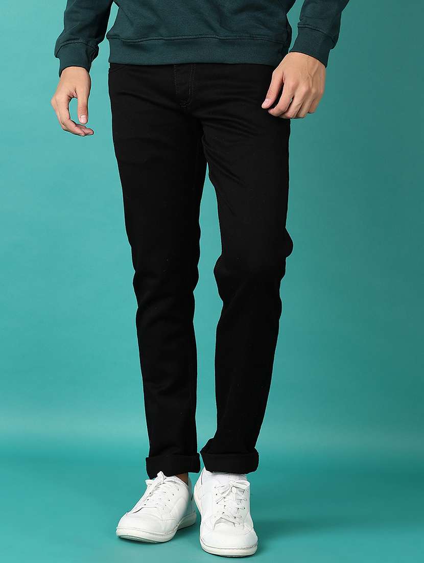 men solid mid rise slim fit jean - 21593865 -  Standard Image - 1