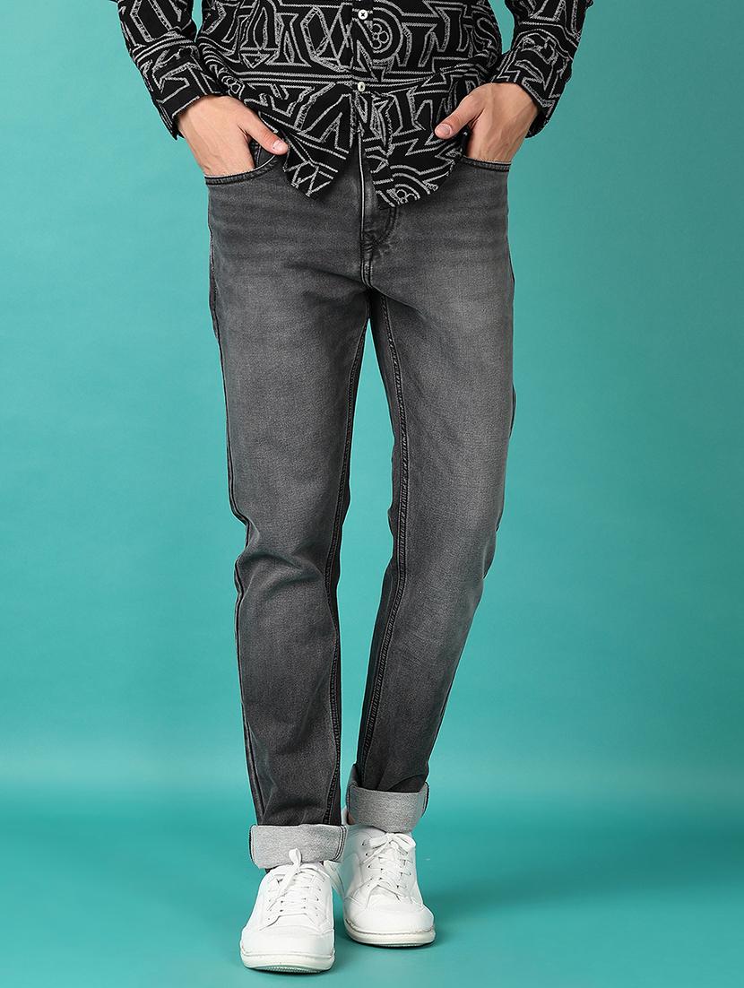 men solid mid rise slim fit jean - 21593868 - Standard Image - 1