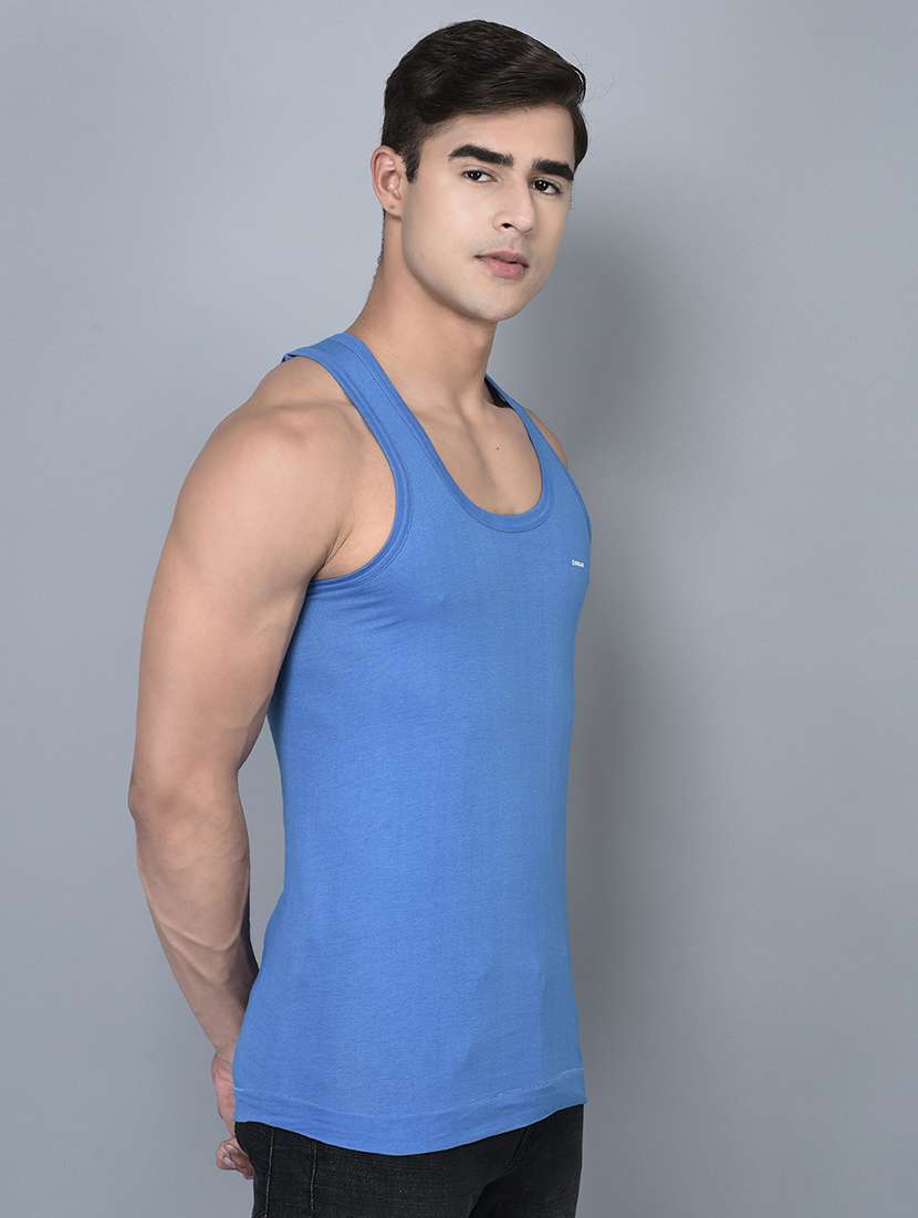 men pack of 2 solid vests - 21594487 -  Standard Image - 1