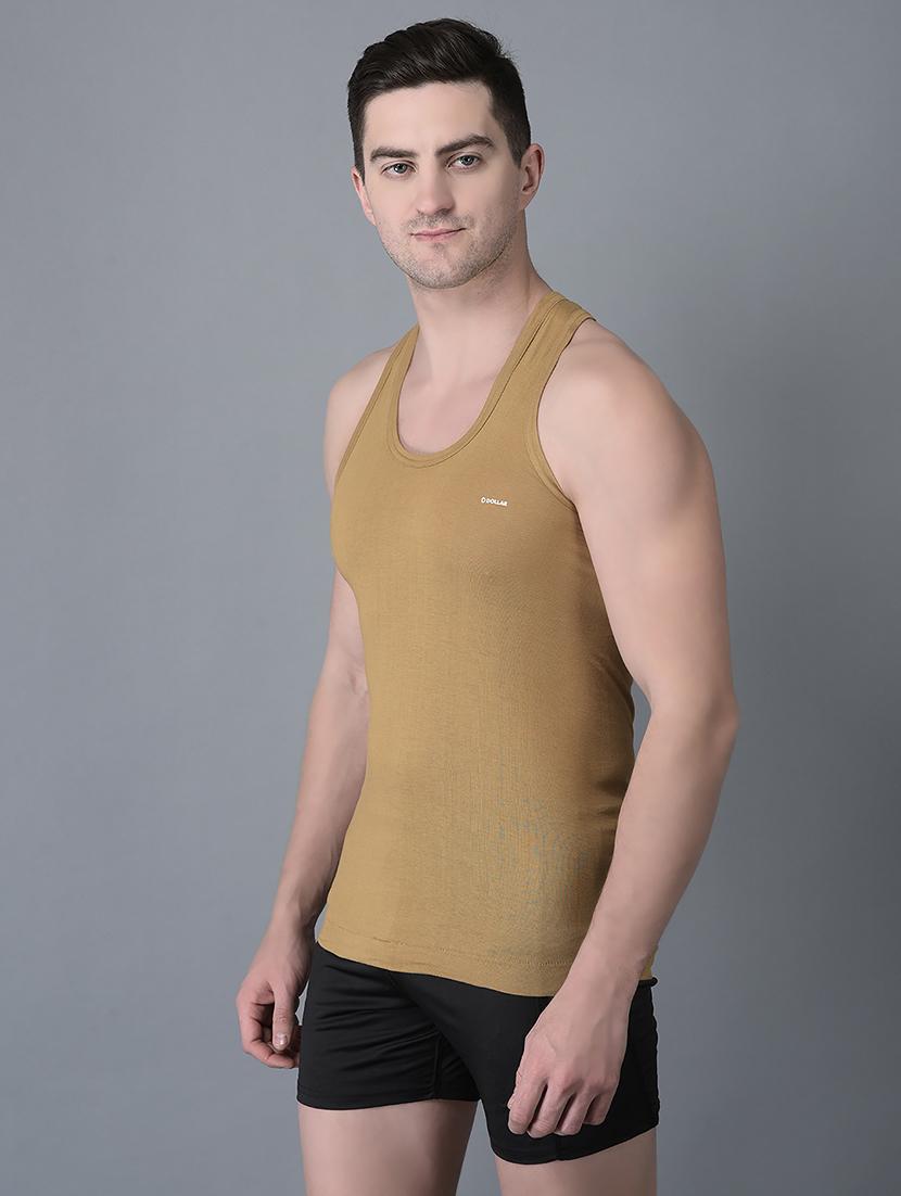 men pack of 2 solid vest - 21594508 -  Standard Image - 1