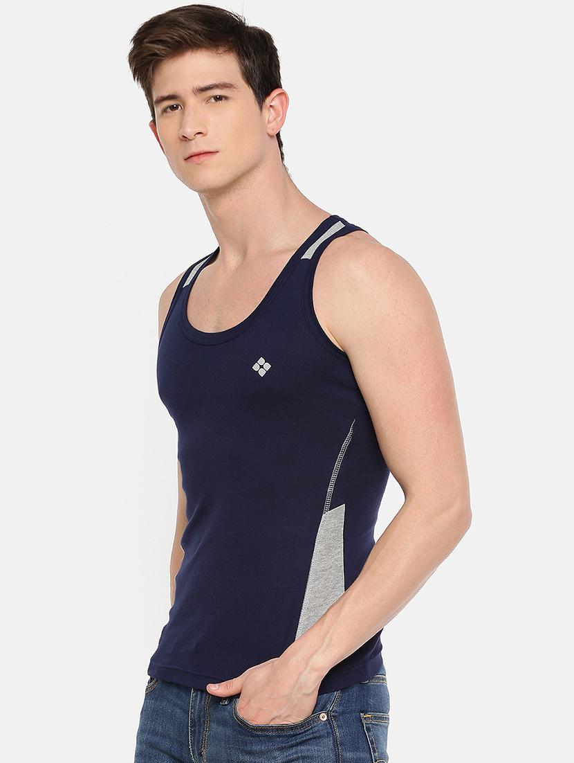men pack of 2 solid vest - 21594524 - Standard Image - 1