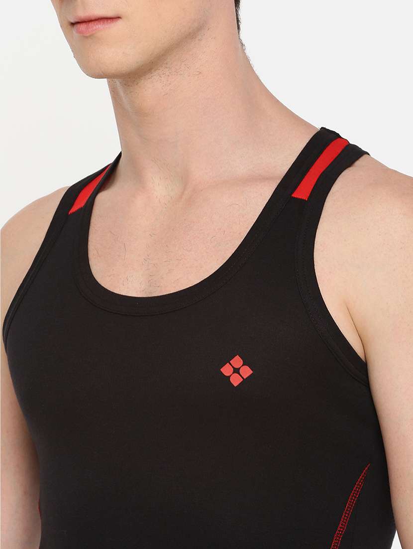 men pack of 2 solid vest - 21594525 -  Standard Image - 4