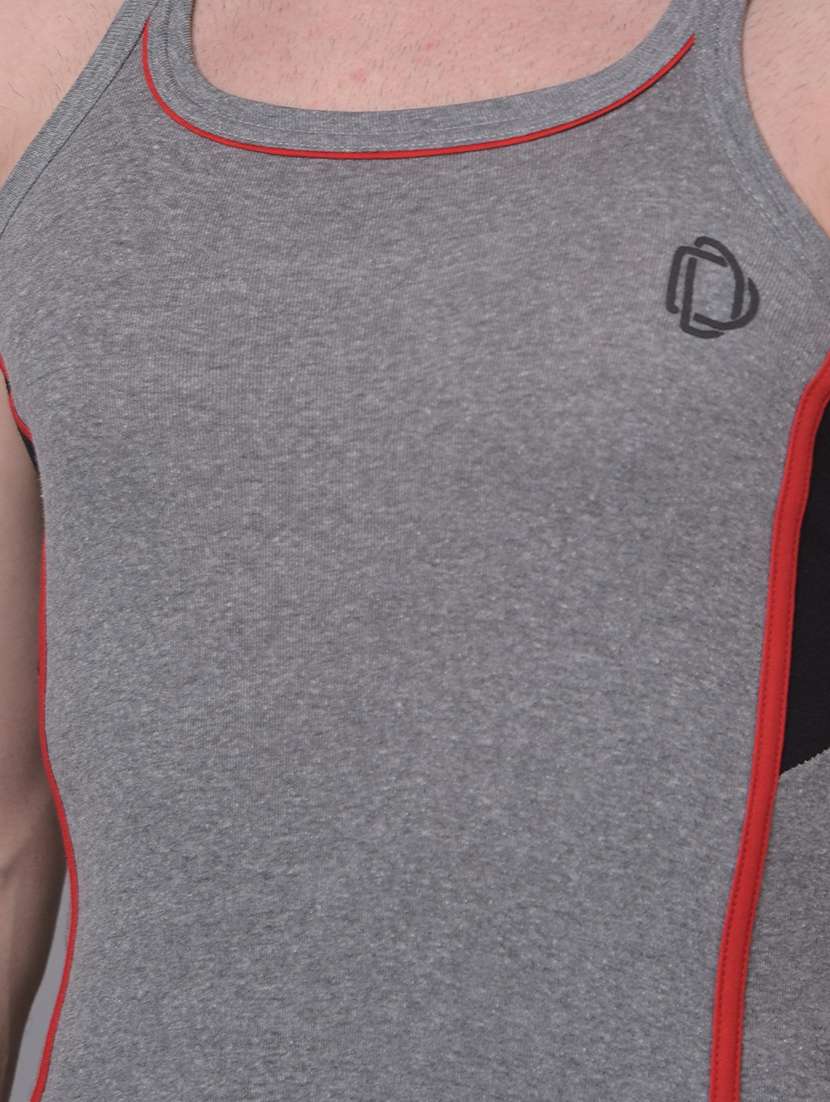 men pack of 2 solid vest - 21594590 -  Standard Image - 4