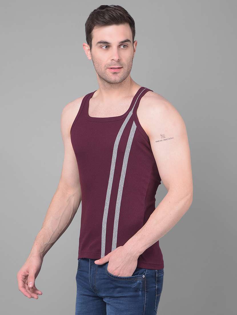 men pack of 2 striped vest - 21594611 -  Standard Image - 1