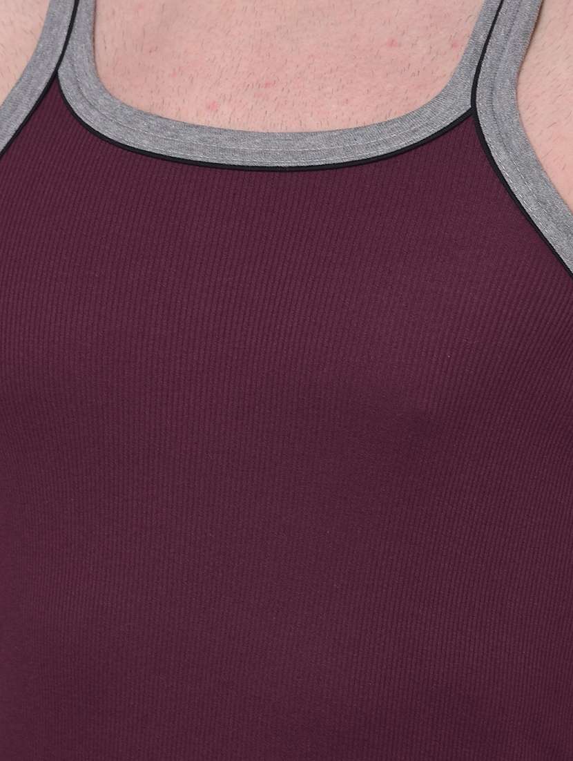 men pack of 2 solid vest - 21594619 -  Standard Image - 4