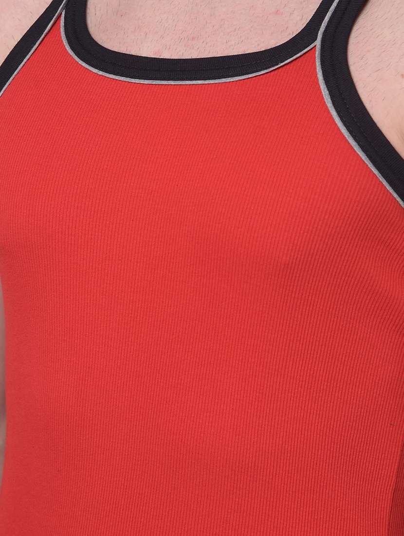 men pack of 2 solid vests - 21594620 -  Standard Image - 4