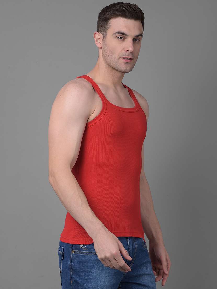 men pack of 2 solid vests - 21594628 -  Standard Image - 1