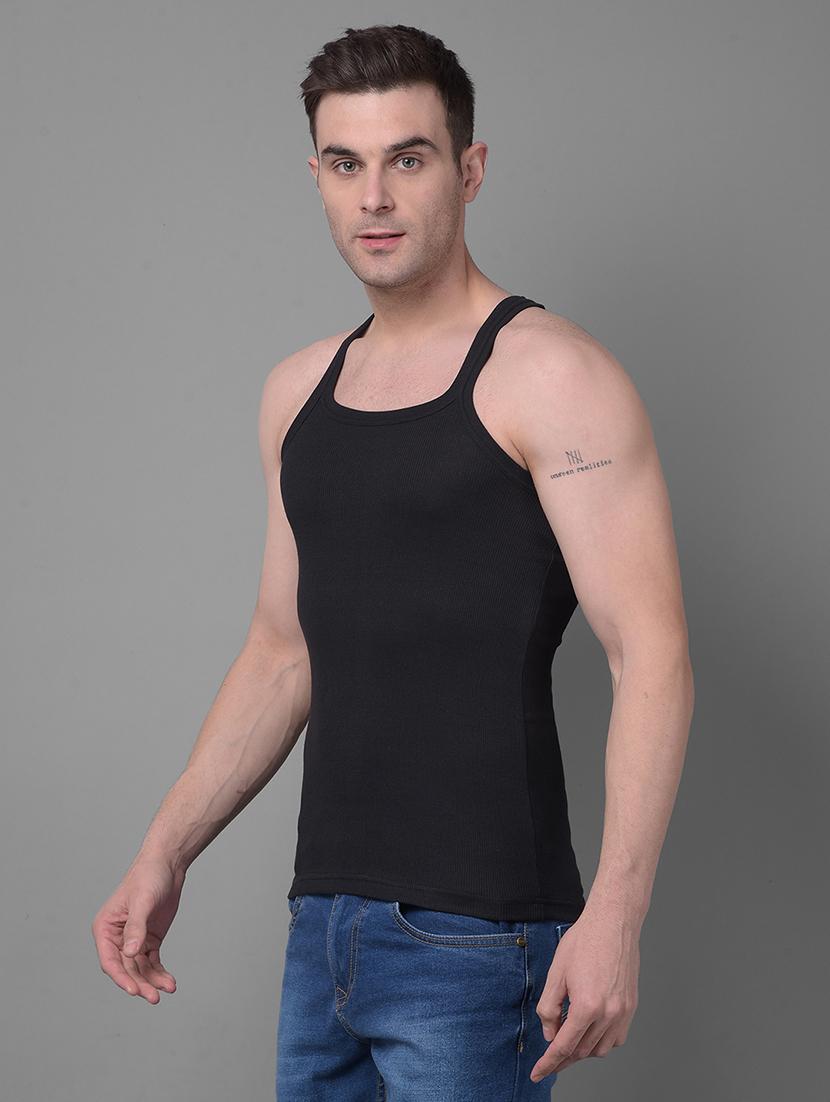 men pack of 2 solid vest - 21594629 - Standard Image - 1