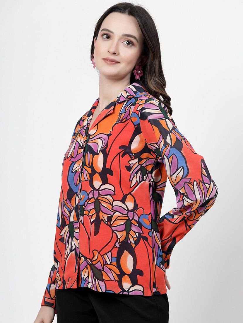 women long sleeve printed regular shirt - 21594902 -  Standard Image - 1