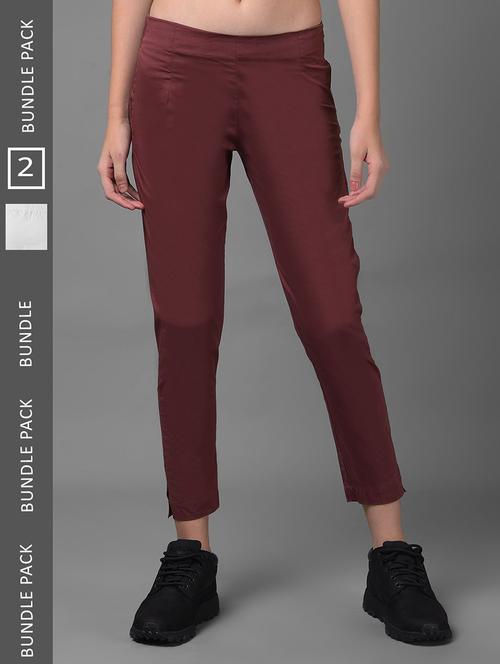women pack of 2 solid ankle length jeggings - 21594909 -  Standard Image - 0