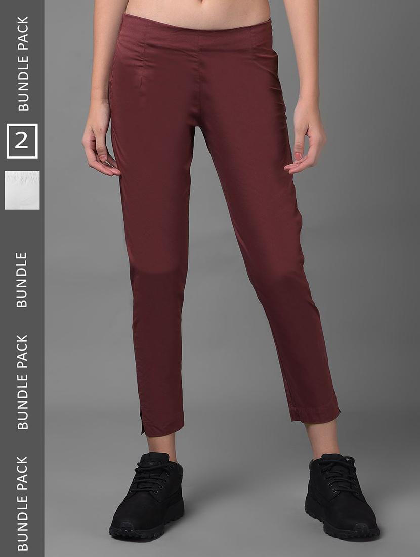women pack of 2 solid ankle length jeggings - 21594909 -  Zoom Image - 0