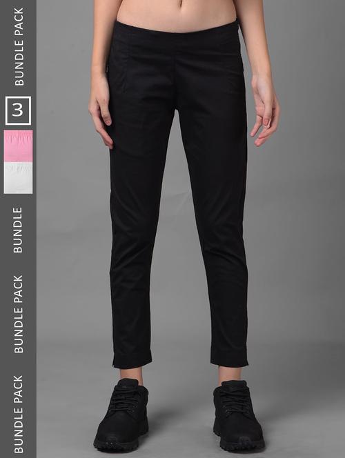 women pack of 3 solid ankle length jeggings - 21594924 - Standard Image - 0