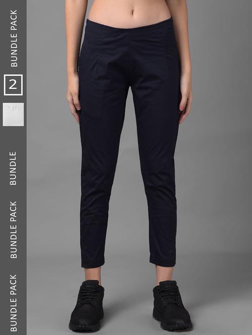women pack of 2 solid ankle length jeggings - 21594928 -  Standard Image - 0