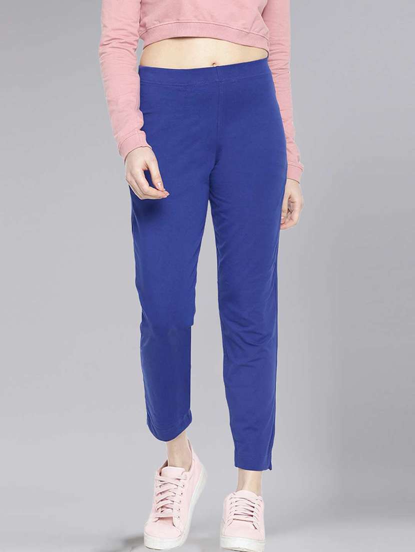 women solid ankle length jegging