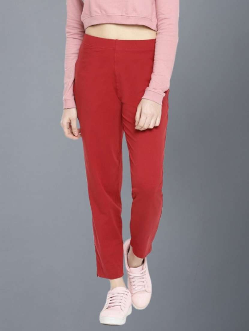 women solid ankle length jegging