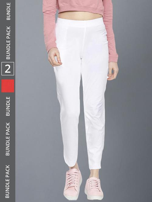 women pack of 2 solid ankle length jeggings - 21594979 - Standard Image - 0
