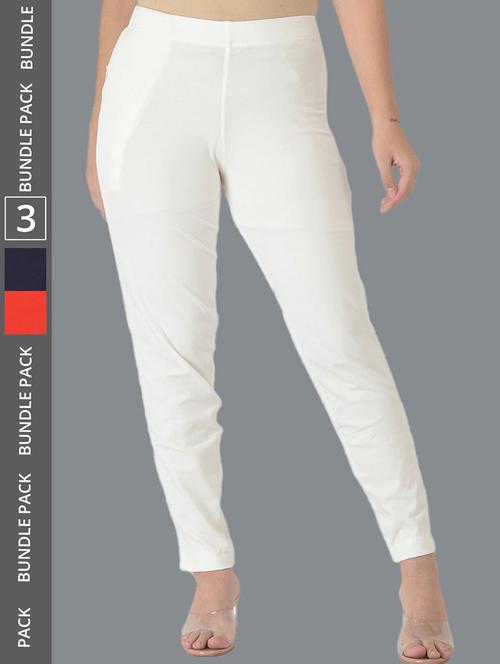 women pack of 3 solid ankle length jeggings - 21594989 - Standard Image - 0