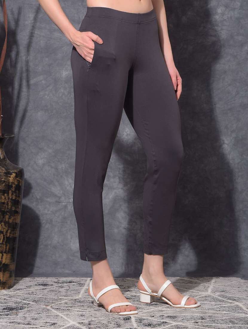 women pack of 3 solid ankle length jeggings - 21594995 -  Standard Image - 1
