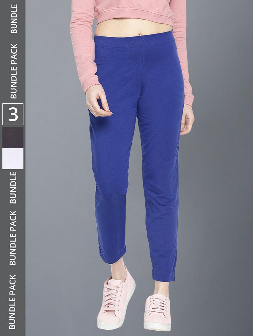 women pack of 3 solid ankle length jeggings - 21594997 - Zoom Image - 0
