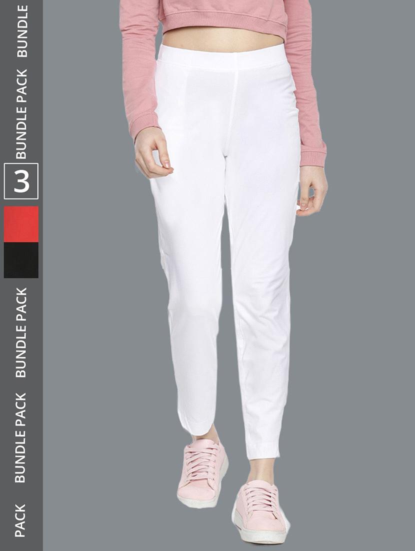 women pack of 3 solid ankle length jeggings - 21595000 - Zoom Image - 0