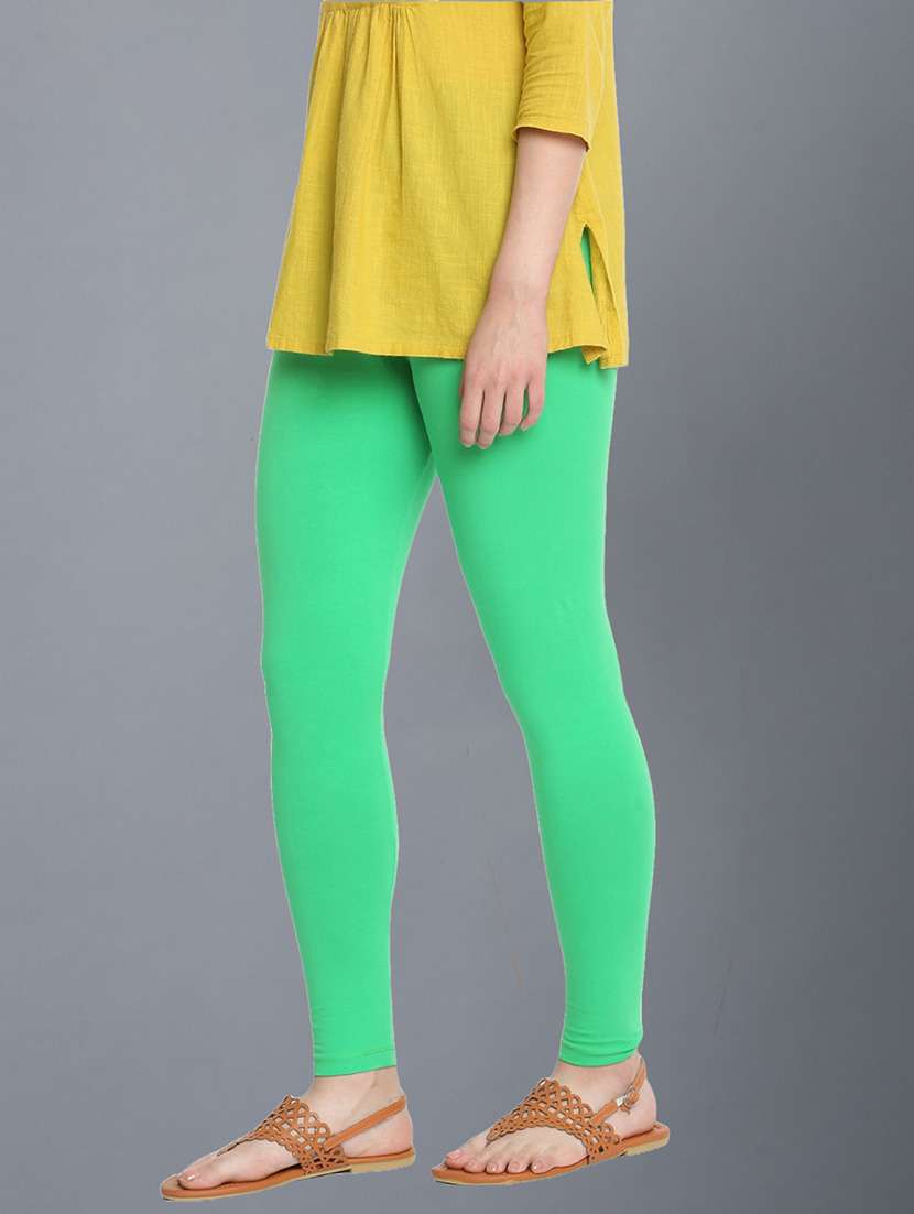 women solid ankle length legging - 21595087 -  Standard Image - 1