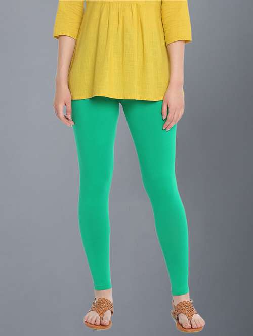 women solid ankle length legging - 21595089 -  Standard Image - 0