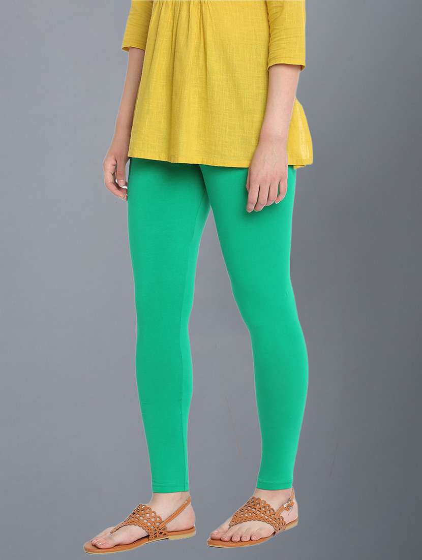 women solid ankle length legging - 21595089 -  Standard Image - 1