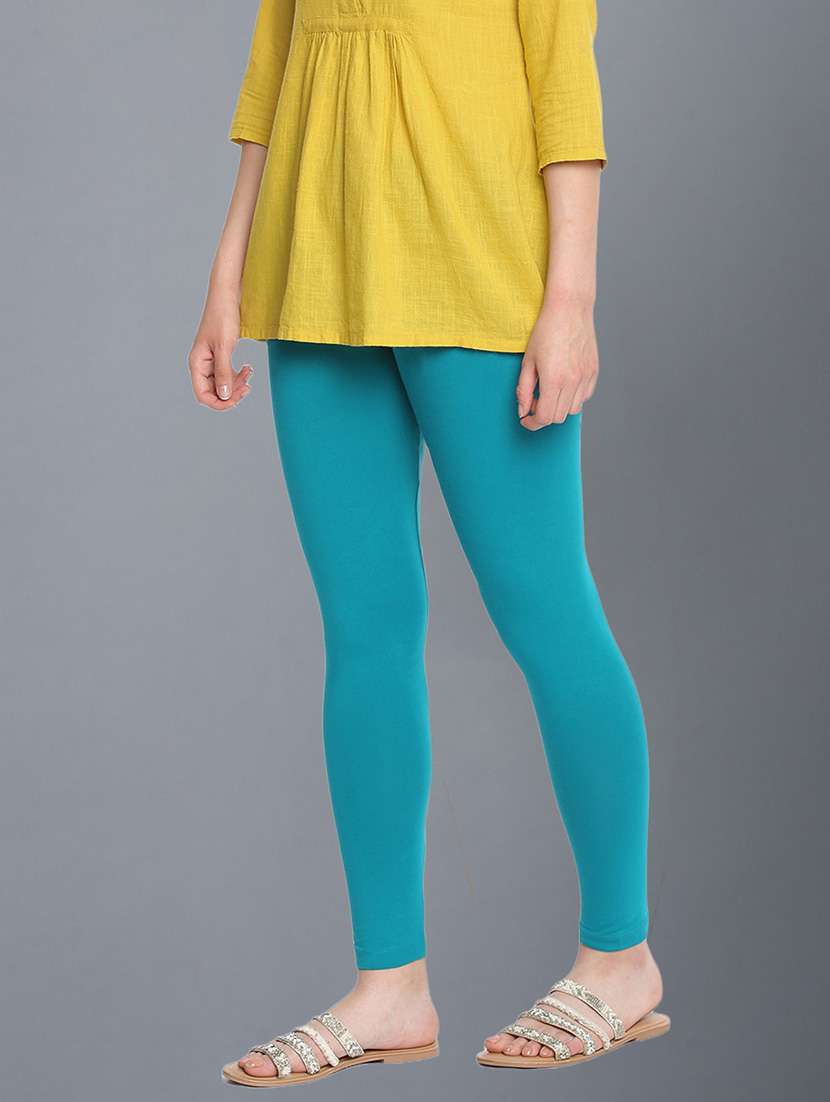 women solid ankle length legging - 21595092 -  Standard Image - 1