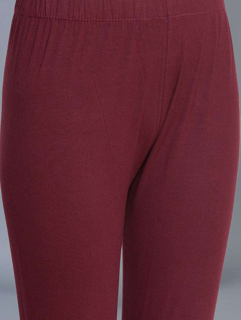 women solid full length legging - 21595100 -  Standard Image - 4
