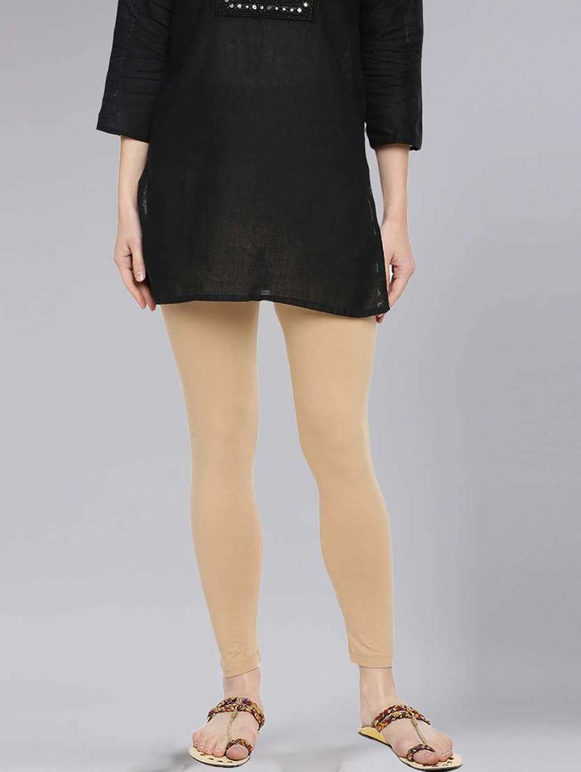 women solid ankle length legging - 21595105 -  Standard Image - 1