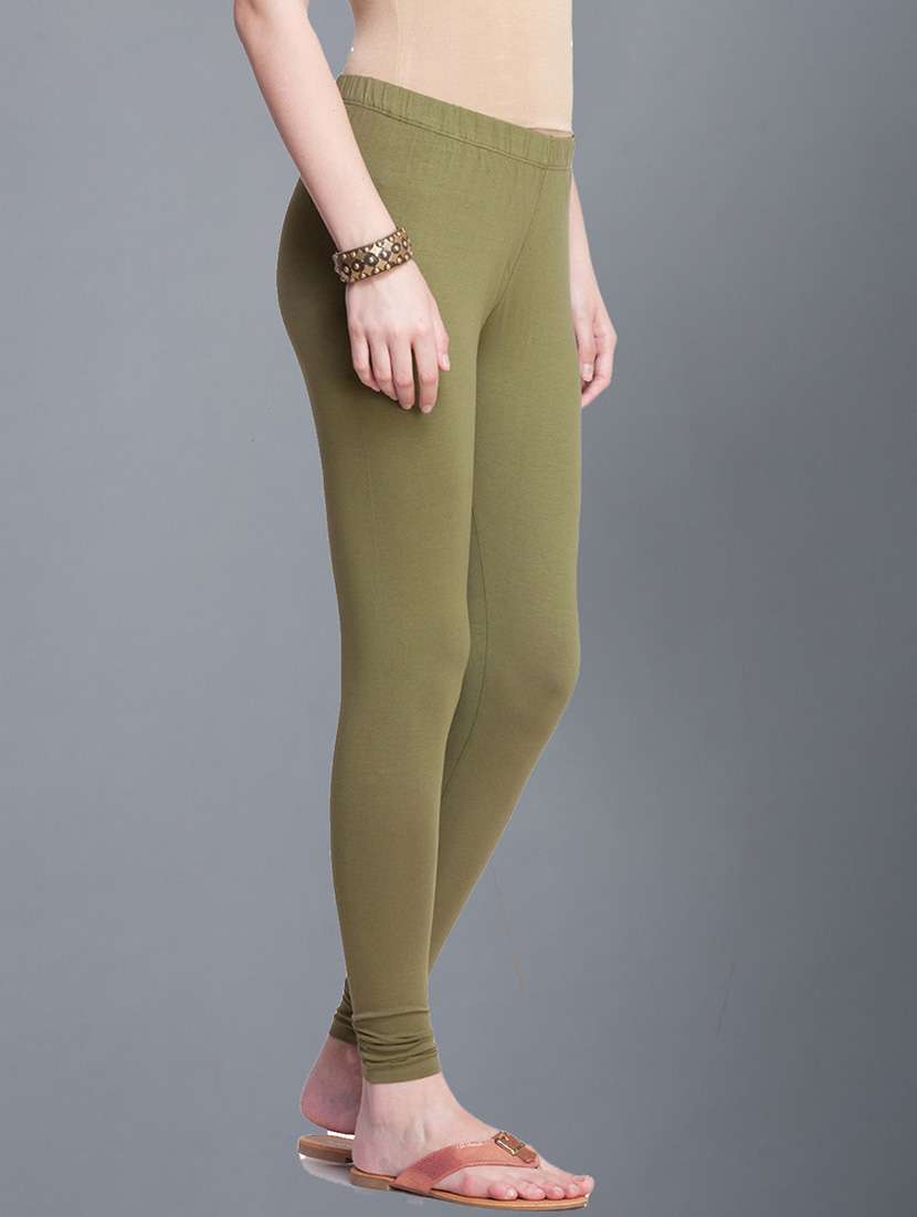 women solid full length legging - 21595113 -  Standard Image - 1