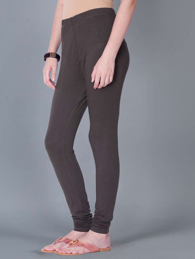 women solid full length legging - 21595245 -  Standard Image - 1