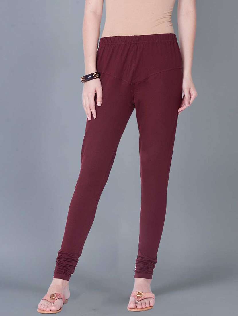 women solid full length legging - 21595257 -  Standard Image - 1