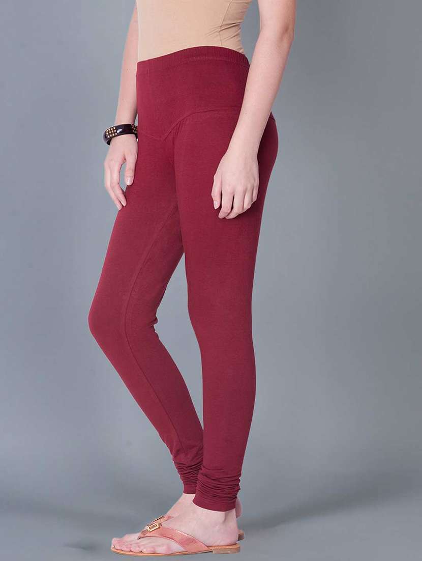 women solid full length legging - 21595259 -  Standard Image - 1