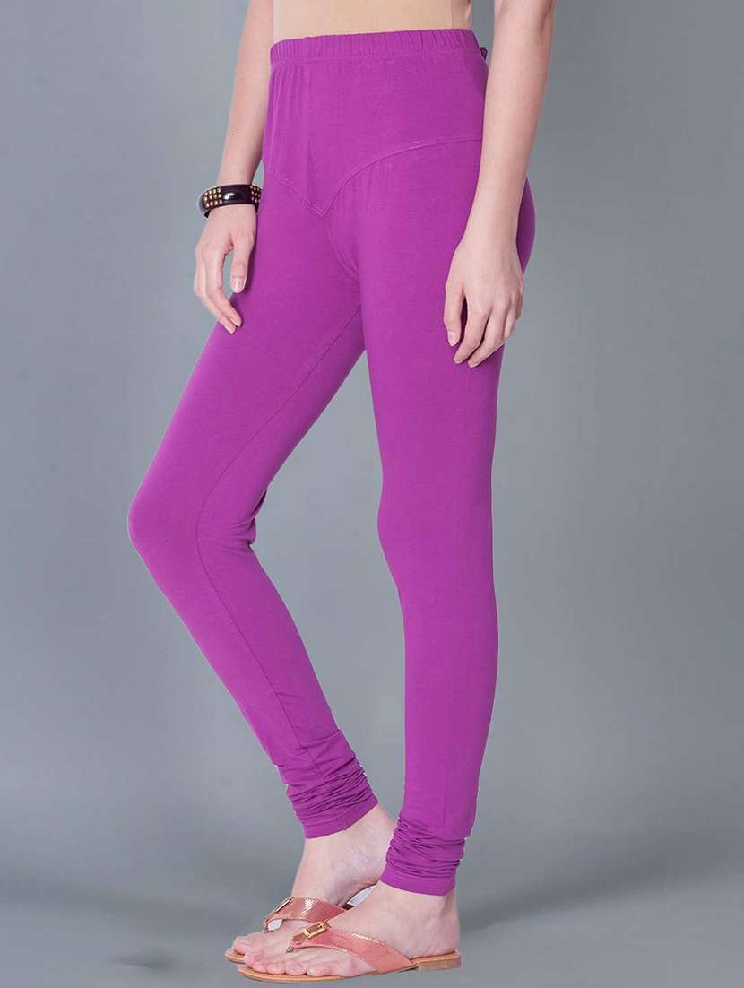 women solid full length legging - 21595273 -  Standard Image - 1