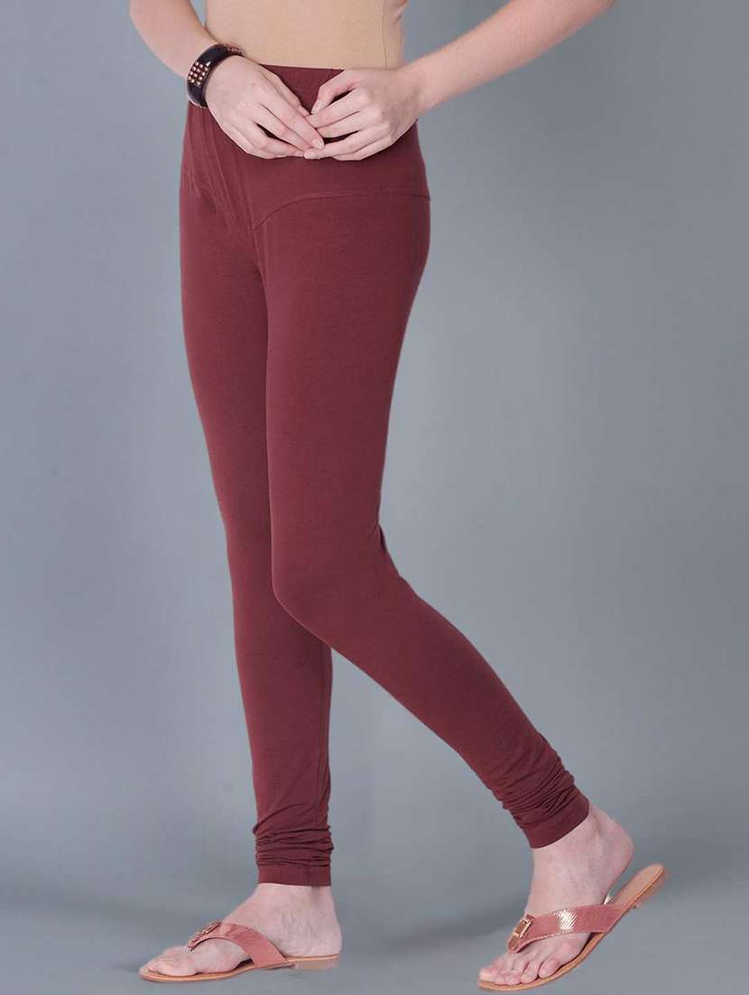 women solid full length leggings - 21595288 -  Standard Image - 1