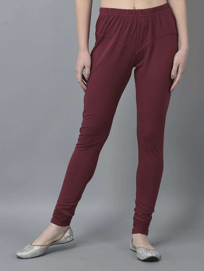 women solid full length legging - 21595291 -  Standard Image - 1