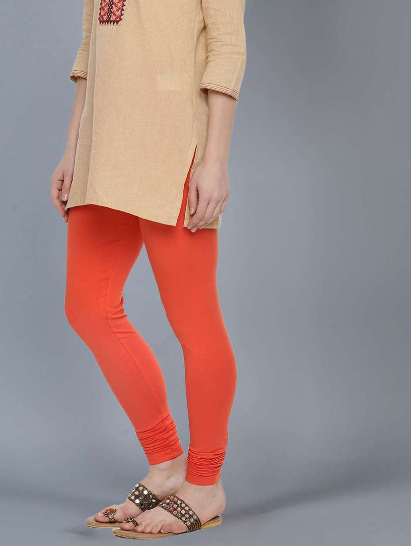 women solid full length legging - 21595296 -  Standard Image - 1