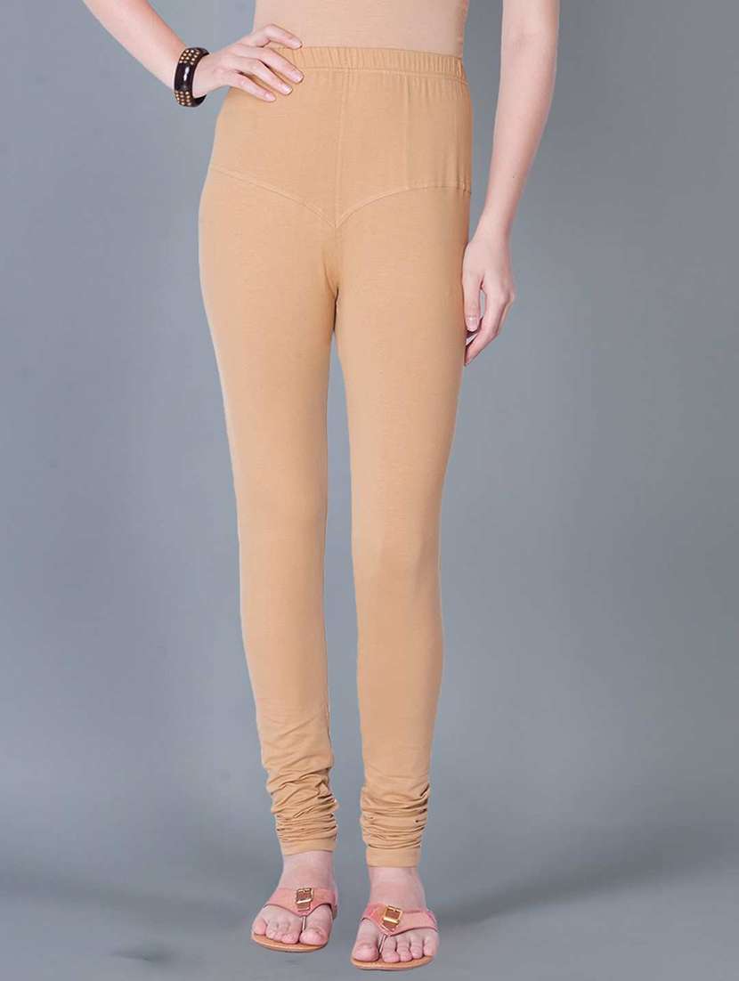 women solid full length leggings