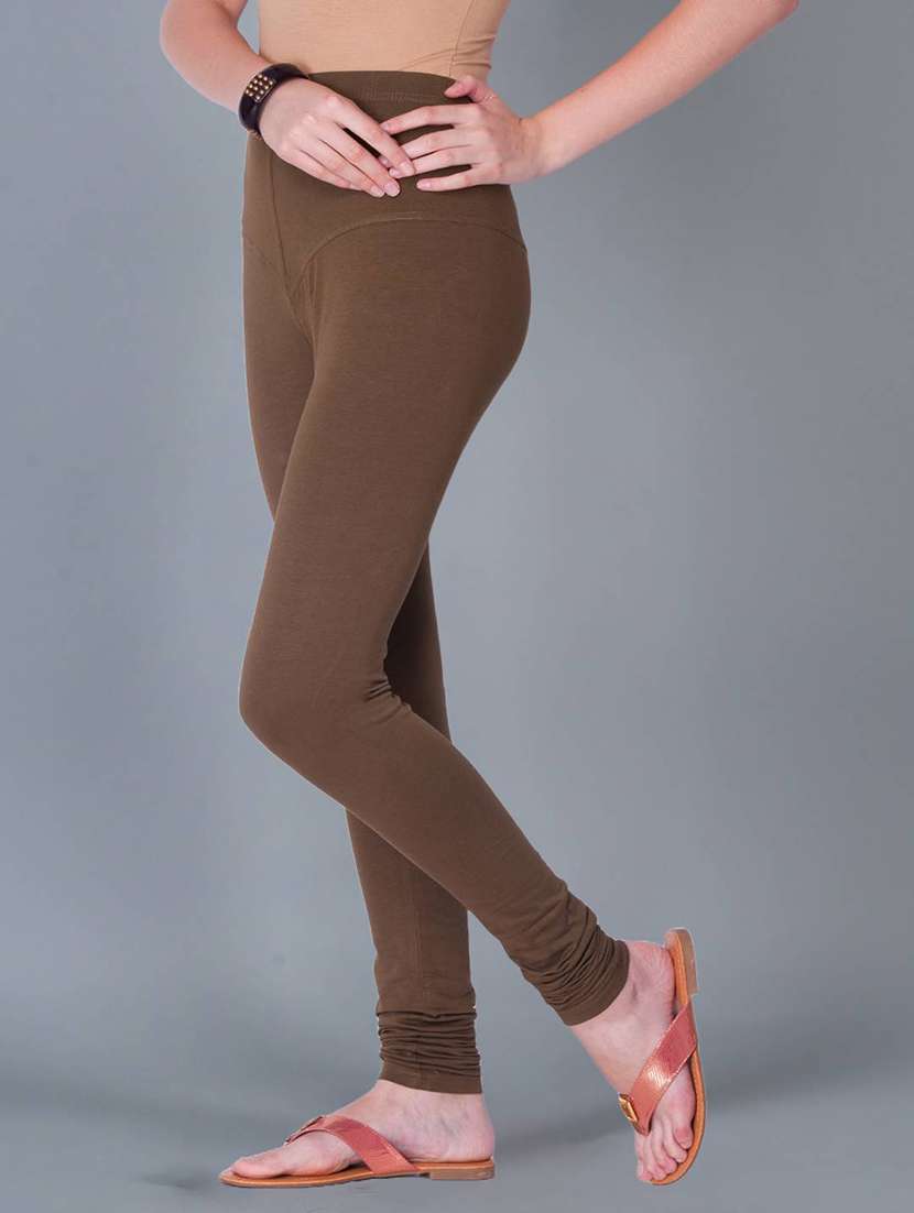 women solid full length legging - 21595301 -  Standard Image - 1