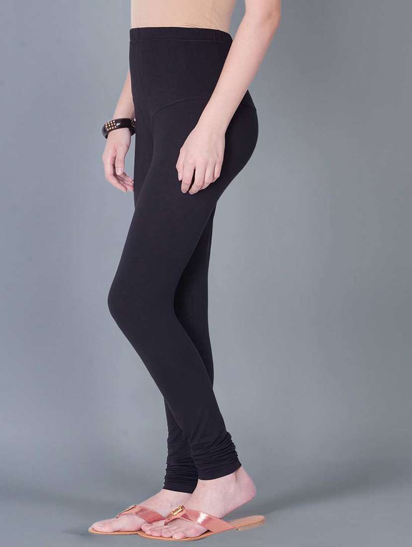 women solid full length legging - 21595309 -  Standard Image - 1