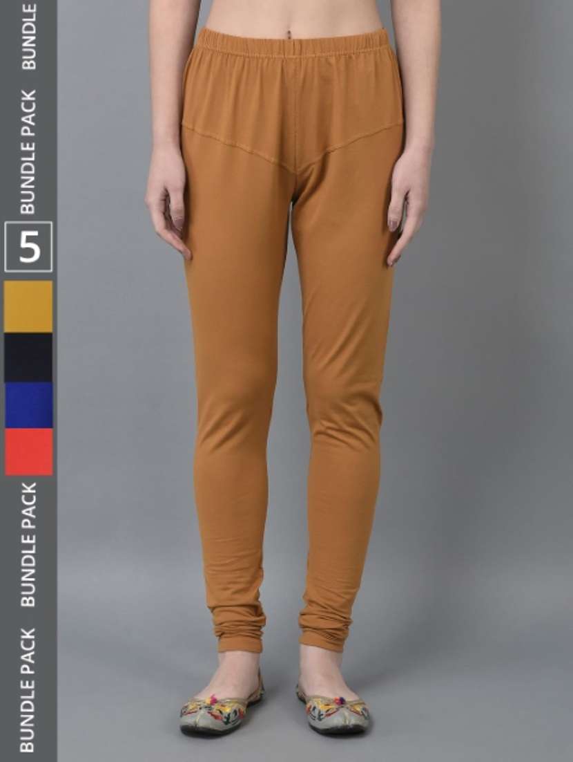 women solid full length leggings combo