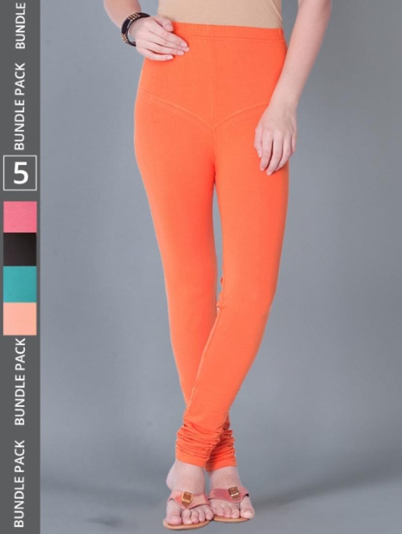 women pack of 5 solid full length legging - 21595355 -  Zoom Image - 0