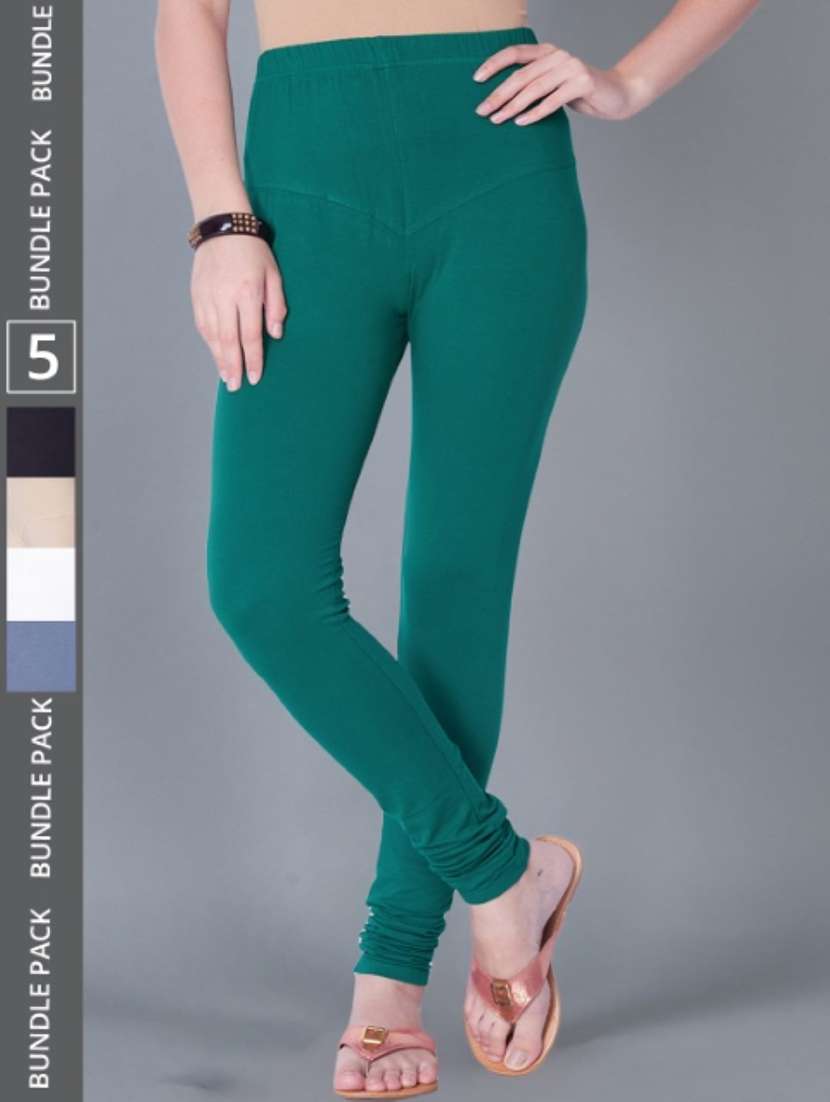 women solid full length leggings combo