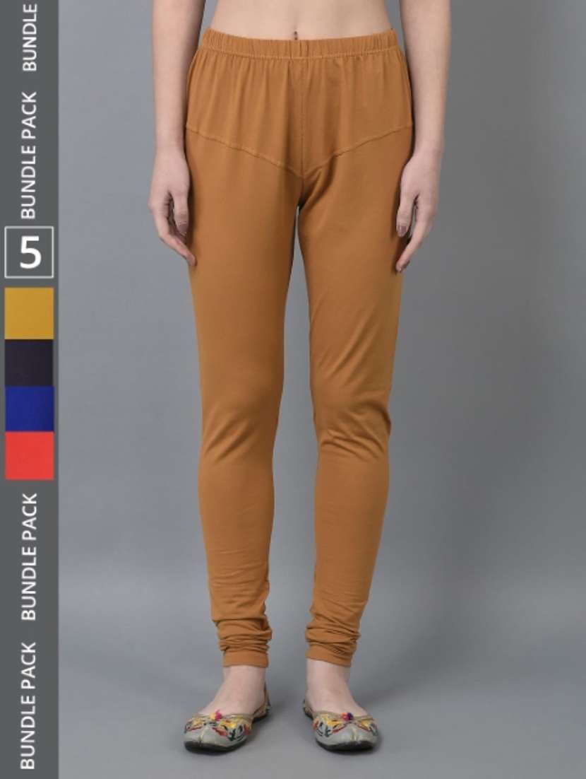 women solid full length leggings combo